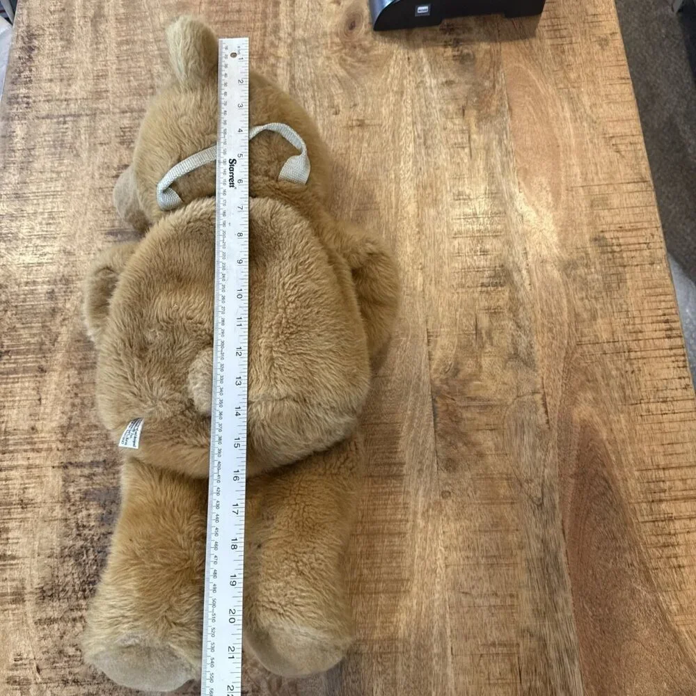 Teddy Bear Plush Backpack Brown Adjustable Straps Y2K Vintage Wild Kiz